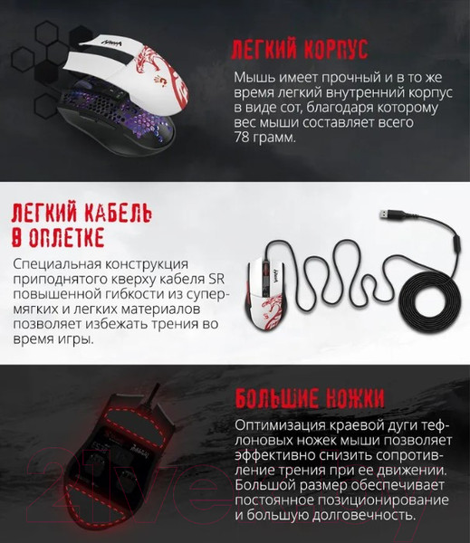 Изображение товара Мышь A4Tech Bloody L65 Max Naraka (белый/рисунок)