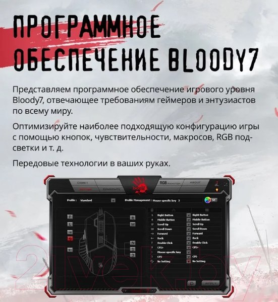 Изображение товара Мышь A4Tech Bloody L65 Max Naraka (белый/рисунок)