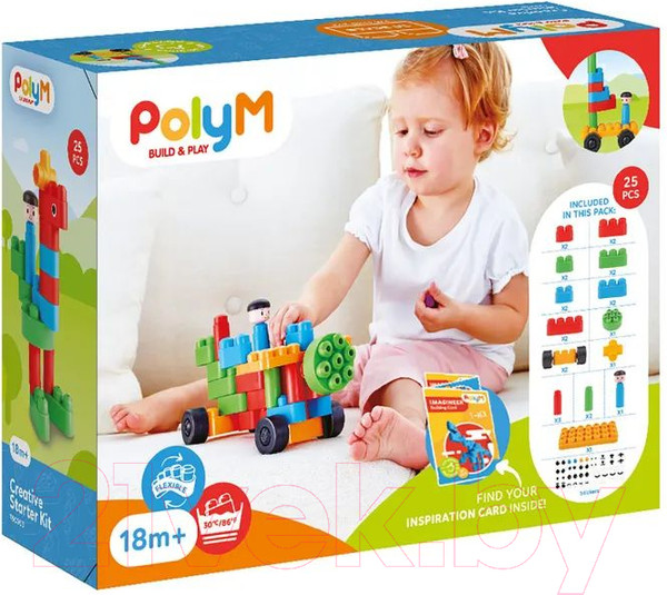 Изображение товара Конструктор PolyM Творческий стартовый набор / 760003_HP (25эл)