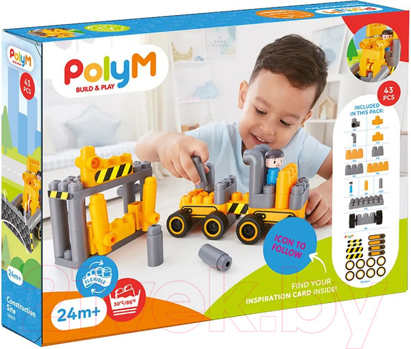 Изображение товара Конструктор PolyM Строительная площадка / 760021_HP (43эл)