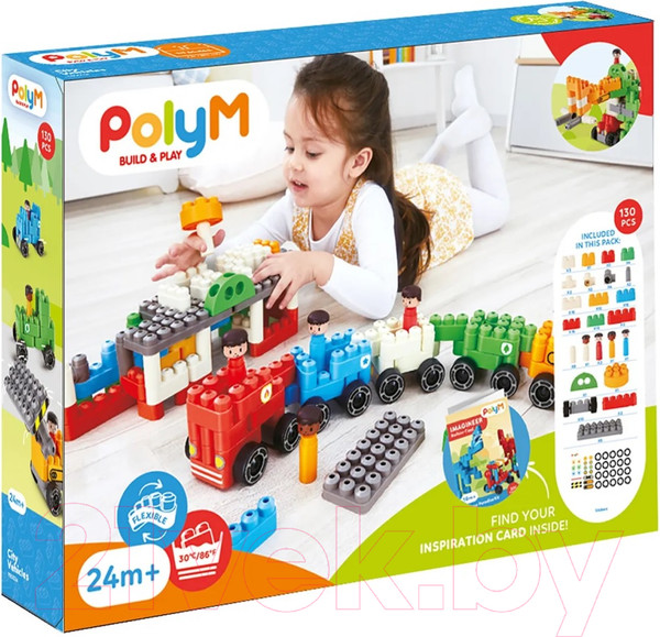 Изображение товара Конструктор PolyM Городской транспорт / 760024_HP (130эл)