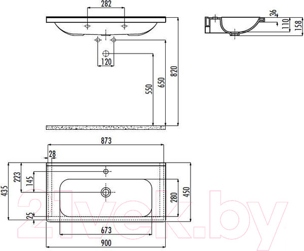 Изображение товара Умывальник Creavit Ideal 90 ID090-00CB00E-0000