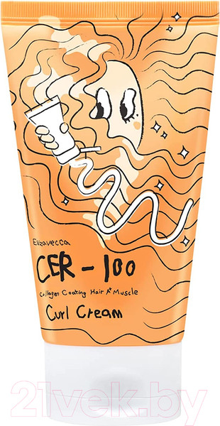 Изображение товара Крем для волос Elizavecca CER-100 Collagen Coating Hair A+ Muscle Curl Cream (120мл)