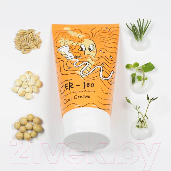 Изображение товара Крем для волос Elizavecca CER-100 Collagen Coating Hair A+ Muscle Curl Cream (120мл)