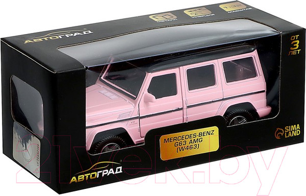Изображение товара Масштабная модель автомобиля Автоград Mercedes-Benz G63 AMG / 9471870 (матовый розовый)