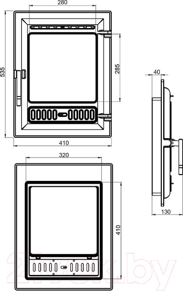 Изображение товара Дверца печная Everest Каминная 320 (антрацит)