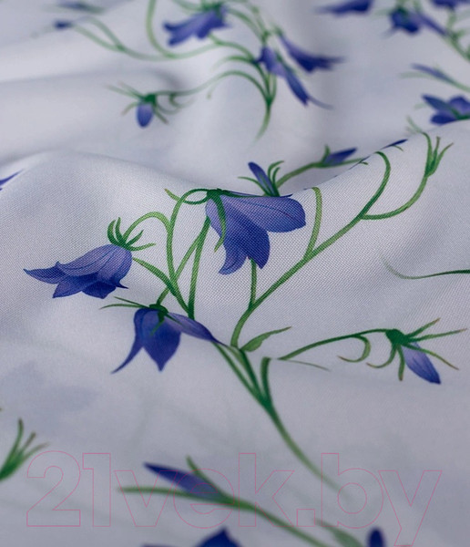 Изображение товара Комплект штор LEGRAND Колокольчик габардин 150x180 / 58121434 (2шт, с подхватами, голубой)