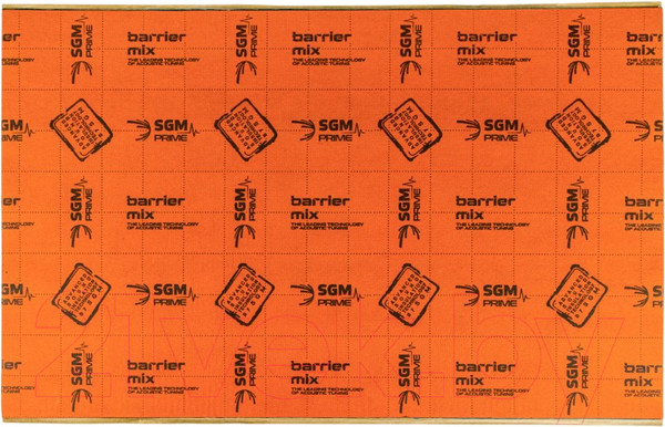 Изображение товара Шумоизоляция SGM Barrier Mix 0.5x0.8м/6мм (1 лист)