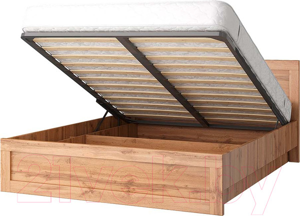 Изображение товара Двуспальная кровать Anrex Mortiz 160 с подъемником (дуб вотан)