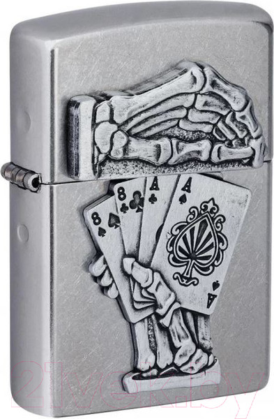 Изображение товара Зажигалка Zippo Dead Mans Hand / 49536 (серебряный)