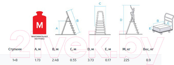 Изображение товара Лестница-стремянка Новая Высота NV 3117 / 3117108