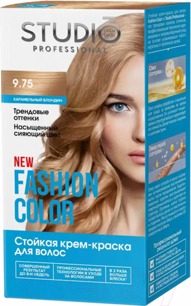 Изображение товара Крем-краска для волос Studio Professional Fashion Color 9.75 (блондин карамельный)