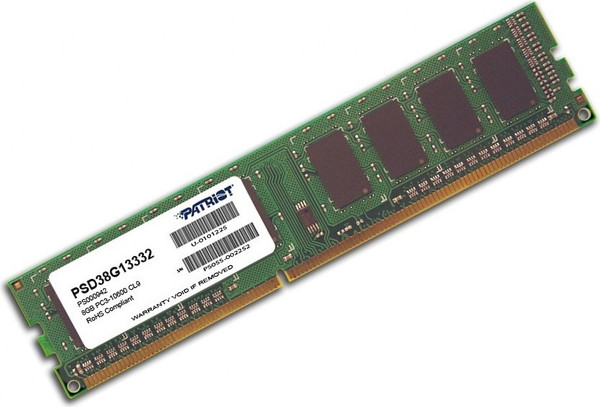 Изображение товара Оперативная память DDR3 Patriot Signature 8GB DDR3 PC3-10600 (PSD38G13332)