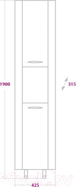 Изображение товара Шкаф-пенал для ванной Onika Дюна 30.10 У (403034)