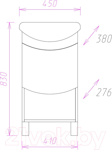 Изображение товара Тумба под умывальник Onika Селена 45.01 (104505)