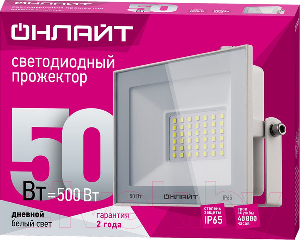 Изображение товара Прожектор Онлайт OFL-50-6K-WH-IP65-LED / 90137