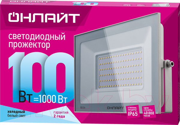 Изображение товара Прожектор Онлайт OFL-100-4K-WH-IP65-LED / 90139
