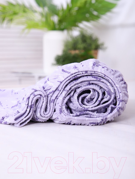 Изображение товара Простыня Luxsonia Трикотаж на резинке 80x200 / 2230 (лаванда сиреневый)