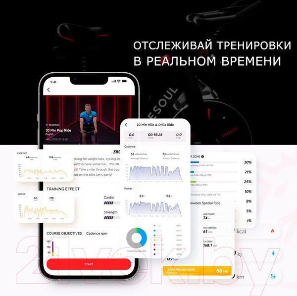 Изображение товара Велотренажер DFC Yesoul Smart M1 (черный)