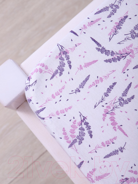 Изображение товара Простыня Luxsonia Трикотаж на резинке 90x200 / 2230 (лаванда б/з)