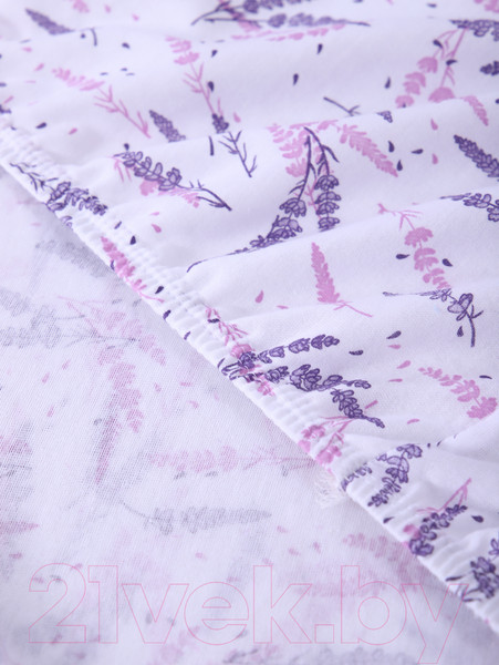 Изображение товара Простыня Luxsonia Трикотаж на резинке 90x200 / 2230 (лаванда б/з)