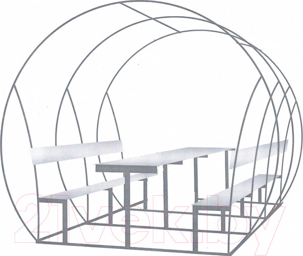 Изображение товара Каркас беседки Садовод Сфера (2м)