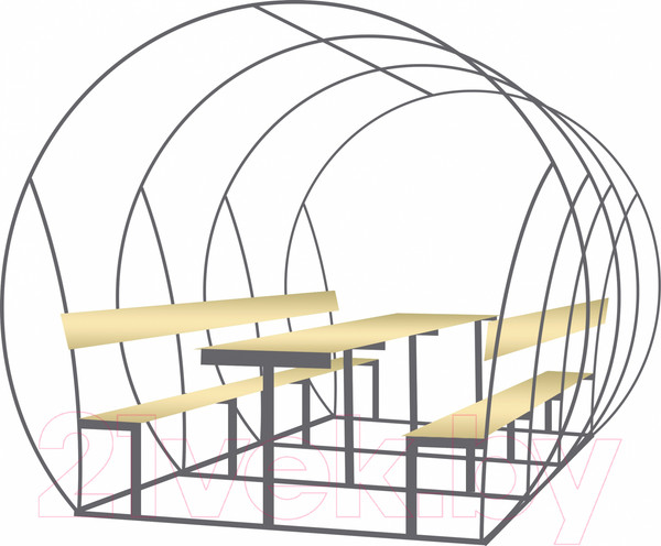 Изображение товара Каркас беседки Садовод Сфера (3м)