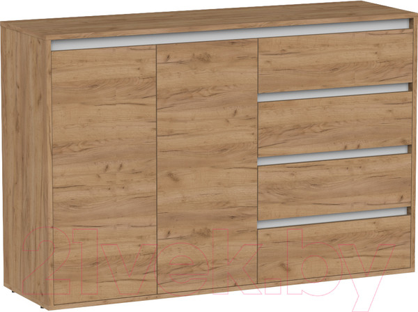 Изображение товара Тумба Интермебель Рио-3 Р-003 (дуб крафт золотой/белый)