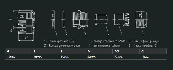 Изображение товара Кабельный ввод Fortisflex PGM 63 / 88033