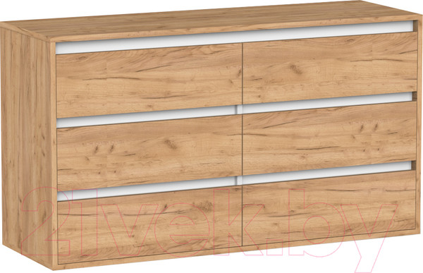 Изображение товара Комод Интермебель Рио-4 Р-004 (дуб крафт золотой/белый)