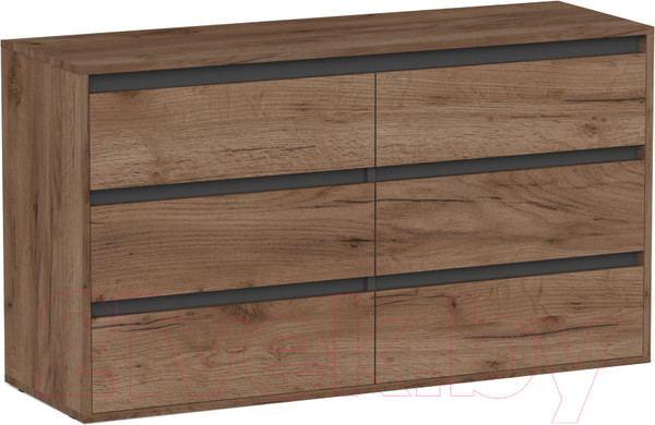 Изображение товара Комод Интермебель Рио-4 Р-004 (дуб крафт табачный/графит серый)