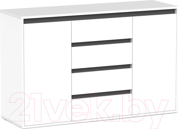 Изображение товара Тумба Интермебель Рио-5 Р-005 (белый/графит серый)