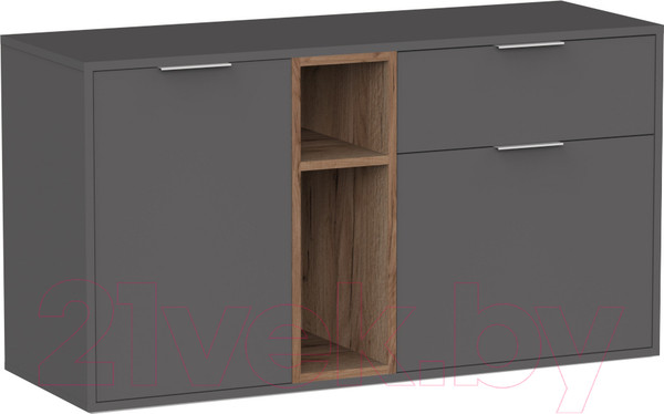 Изображение товара Тумба Интермебель Рио-7 Р-007 (графит серый/дуб крафт табачный)