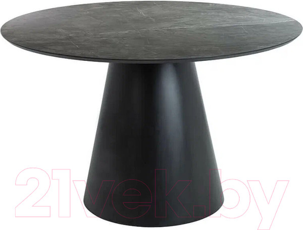 Изображение товара Обеденный стол Signal Angel (эффект серый мрамора/черный матовый)