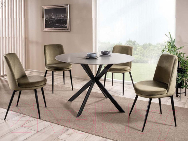 Изображение товара Обеденный стол Signal Talia FI120 (серый/черный)