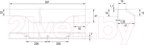 Изображение товара Ручка для мебели Boyard Al Wing RT114W.1/512/600