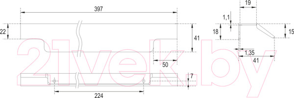 Изображение товара Ручка для мебели Boyard Al Arca RT115W.1/224/400