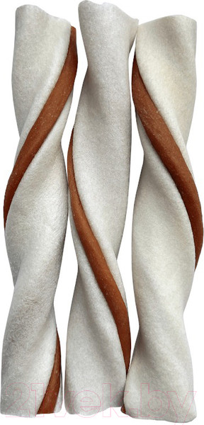 Изображение товара Лакомство для собак Деревенские лакомства Чистим зубы Твистер с уткой (90г)