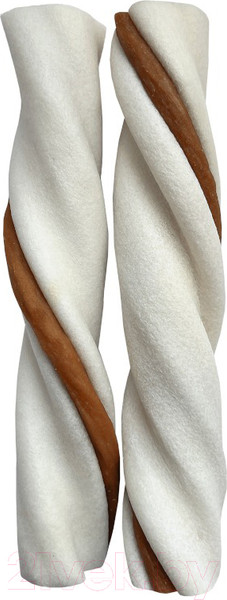 Изображение товара Лакомство для собак Деревенские лакомства Чистим зубы Твистер с уткой (100г)