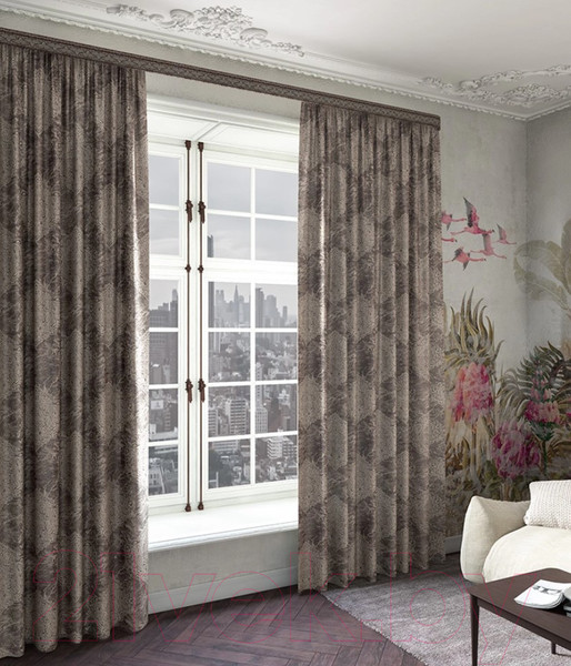 Изображение товара Штора LEGRAND Халиф 200x260 / 58119816 (серо-бежевый)