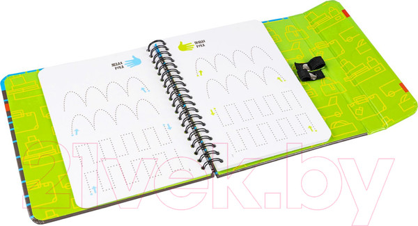 Изображение товара Развивающая книга Bondibon Мини-игры в дорогу. Рисуем двумя руками / ВВ5782