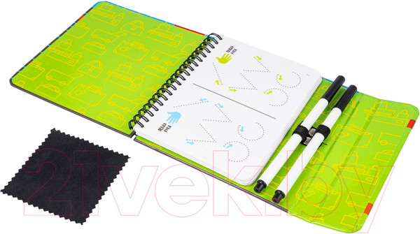 Изображение товара Развивающая книга Bondibon Мини-игры в дорогу. Рисуем двумя руками / ВВ5782