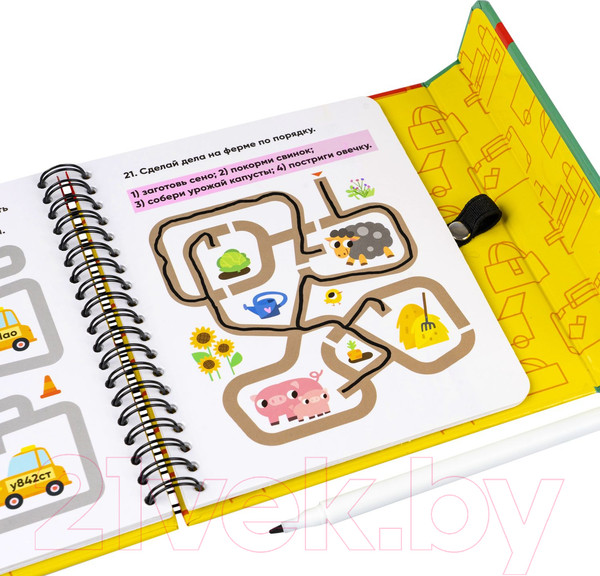 Изображение товара Развивающая книга Bondibon Мини-игры в дорогу. Лабиринты-задачки / ВВ5783