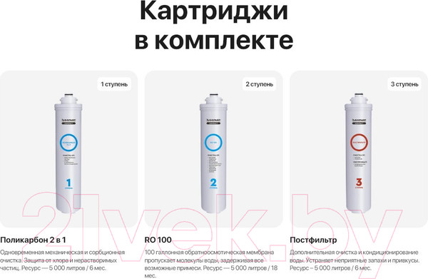 Изображение товара Система обратного осмоса БАРЬЕР Compact Осмо 100