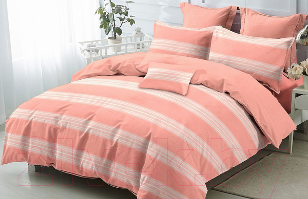 Изображение товара Комплект постельного белья Koenigson №РW-5 Теплый лен  A/B Евро-стандарт