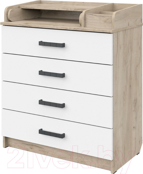 Изображение товара Комод пеленальный Атон Marvin (дуб крафт серый/белый)