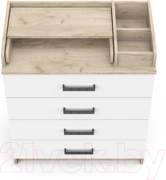Изображение товара Комод пеленальный Атон Marvin (дуб крафт серый/белый)