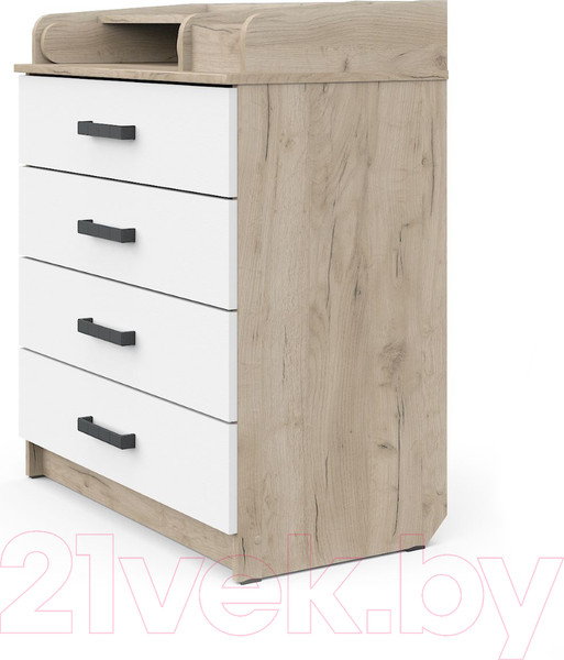 Изображение товара Комод пеленальный Атон Marvin (дуб крафт серый/белый)