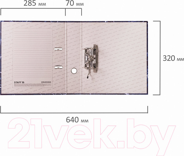 Изображение товара Папка-регистратор Staff Basic / 229618 (синий)