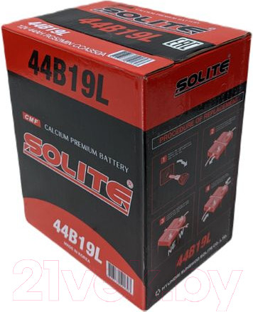 Изображение товара Автомобильный аккумулятор Solite 44B19L (44 А/ч)